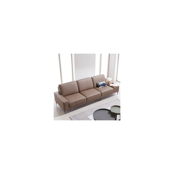 다우닝 홀인원 전체 가죽 4인용 소파 (색상:그레이)